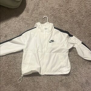 Nike White and Black Track Jacket